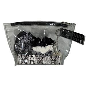 Alexis Bendel Snakeskin Sanitizer Pouch Kit Scrunchies Masks Anti Touch Keychain